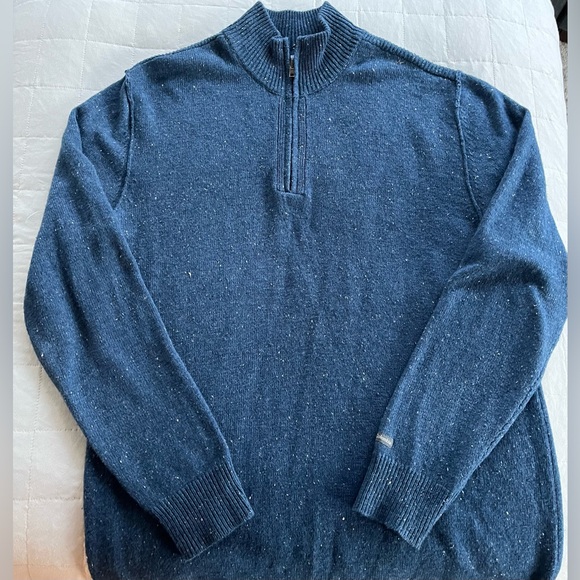 Columbia Other - Columbia 1/4 Zip Wool Blend Sweater Blue Size Large